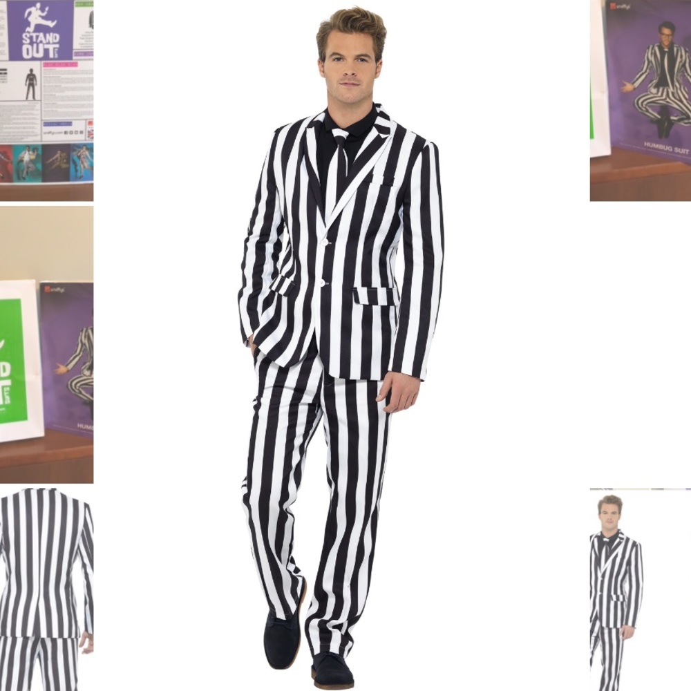 Beetlejuice Men’s Suit Costume | Medium | NWT